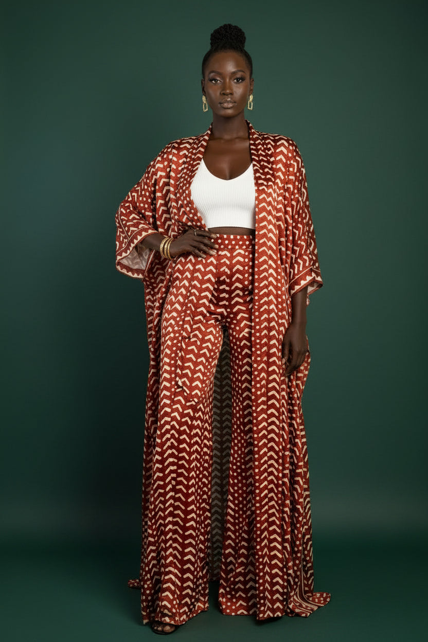 Ensemble kimono long